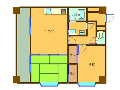 ルミエールハイツ南栄(2LDK/4階)の間取り写真