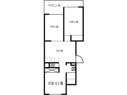 テラス18(3DK/3階)の間取り写真