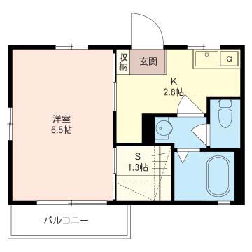 GRACE新杉田(1K/2階)の間取り写真