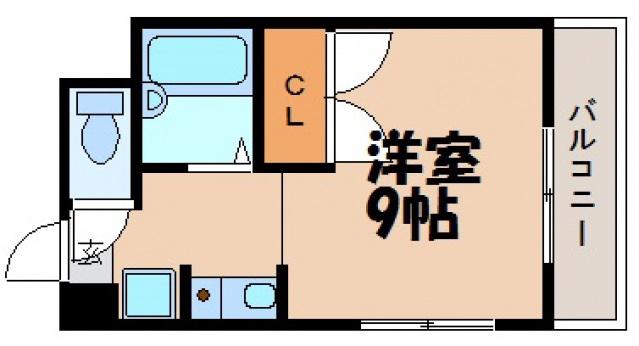岩崎ビル(ワンルーム/4階)の間取り写真