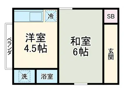 ＪＲ東海道本線 東刈谷駅 徒歩24分 2階建 築55年(1DK/1階)の間取り写真