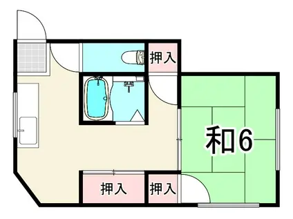 五島マンション(1K/3階)の間取り写真