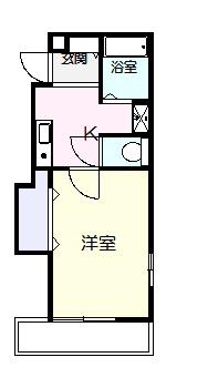 朝倉メゾン33(1K/2階)の間取り写真