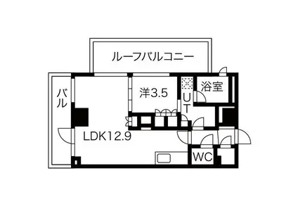 シーズンフラッツ高田馬場リバーサイドサウス(1LDK/6階)の間取り写真