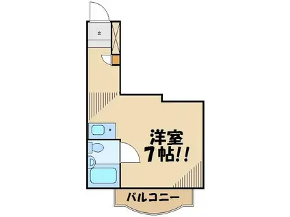 スカイコート下高井戸(ワンルーム/4階)の間取り写真