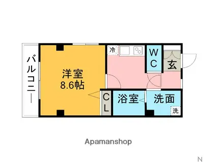 アートオン東刈谷 II(1K/3階)の間取り写真