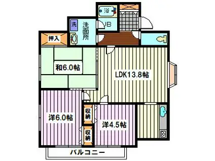 ＪＲ京浜東北線 川口駅 徒歩13分 2階建 築27年(3LDK/2階)の間取り写真