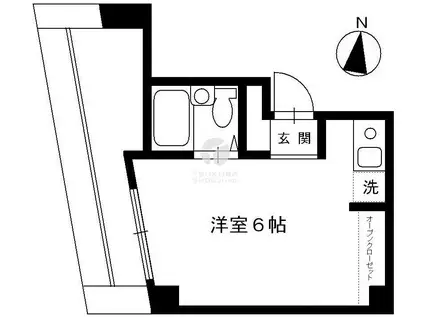 メゾンブランシェ(ワンルーム/4階)の間取り写真