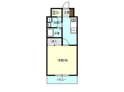 北陸鉄道石川線 鶴来駅 徒歩42分 3階建 築25年(1K/1階)の間取り写真
