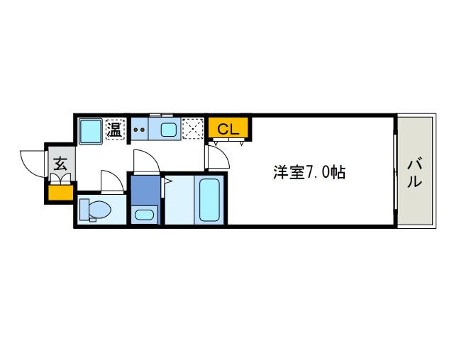エイトドームシティ(1K/3階)の間取り写真