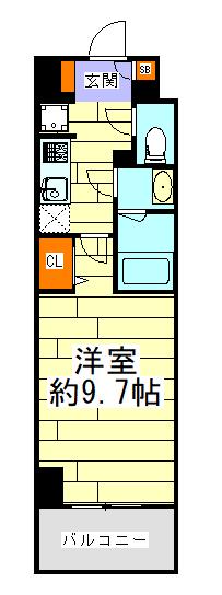 アリビオ大阪港(1K/3階)の間取り写真