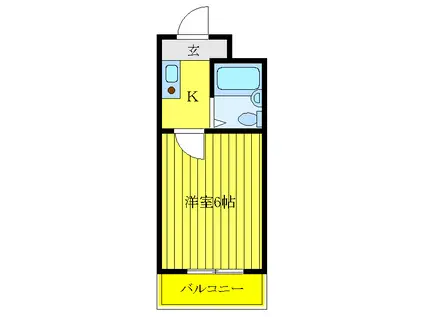 レジデンス新井(1K/3階)の間取り写真