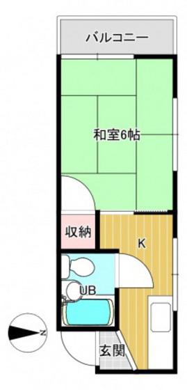 FORウエスト住吉(1K/5階)の間取り写真
