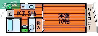 第7北村ビル(1K/3階)の間取り写真