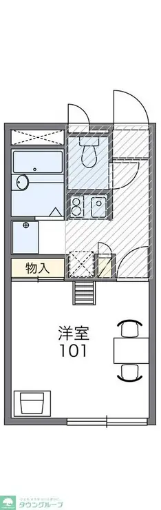 レオパレス北町 1階階 間取り