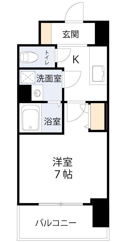 レジュールアッシュ梅田北(1K/11階)の間取り写真