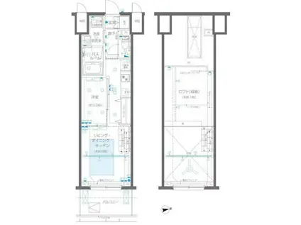 ZOOM新宿御苑前(1LDK/12階)の間取り写真