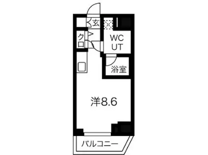 スパシエ アコルデ 横浜(ワンルーム/4階)の間取り写真