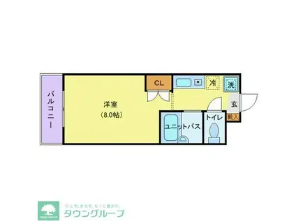 ピュアパレス江戸川台(ワンルーム/1階)の間取り写真