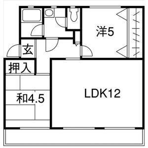 ハビタブル森本A棟(2LDK/3階)の間取り写真
