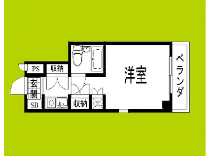 ベルメゾン朝潮橋(ワンルーム/7階)の間取り写真