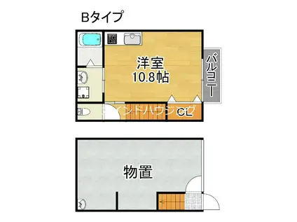 GAZZELE STYLE 西住之江(ワンルーム/1階)の間取り写真