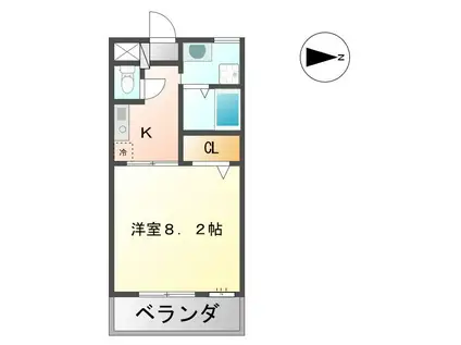 L・ボンジュール(1K/3階)の間取り写真