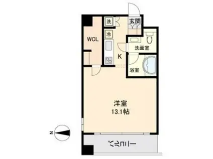 エルブ浄心(ワンルーム/7階)の間取り写真