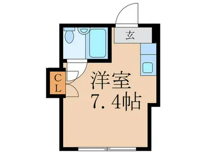 中ノ島サンプラザ(ワンルーム/2階)の間取り写真