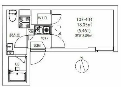 CITY WALK王子(1K/4階)の間取り写真
