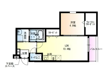 フジパレス庄内西町II番館(1LDK/3階)の間取り写真