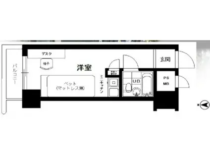 入谷センチュリープラザ21(ワンルーム/7階)の間取り写真