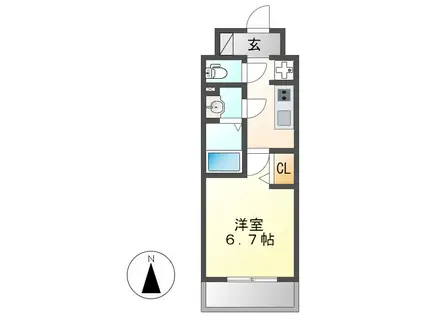 プレサンス上前津エレスタ(1K/5階)の間取り写真