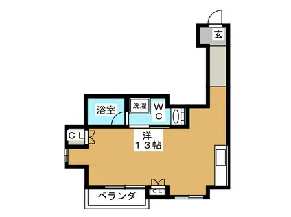 コリーヌ祐天寺(ワンルーム/2階)の間取り写真
