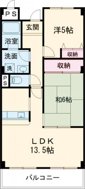エクセレンス(2LDK/3階)の間取り写真