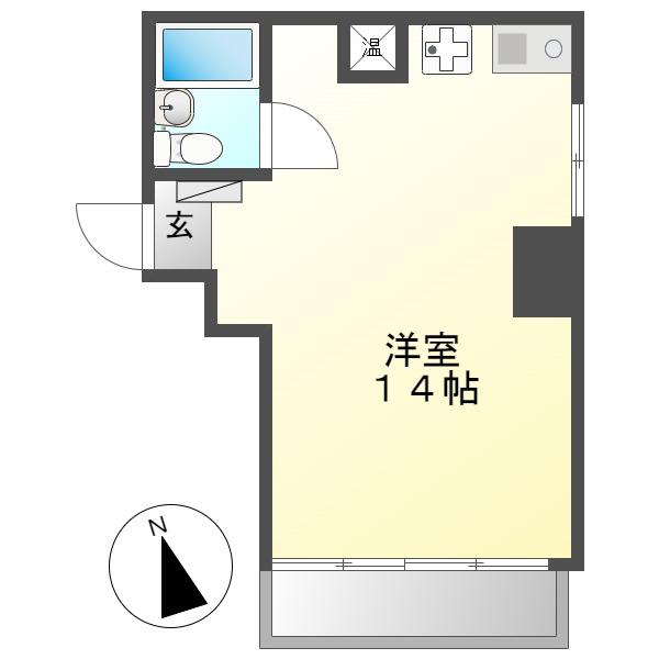 メゾンパール泉(ワンルーム/6階)の間取り写真