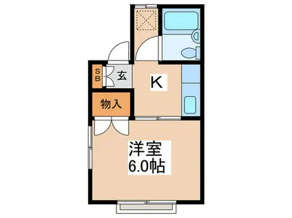 和泉荘(1K/1階)の間取り写真