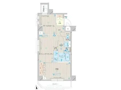 ルーブル上板橋(1SDK/3階)の間取り写真