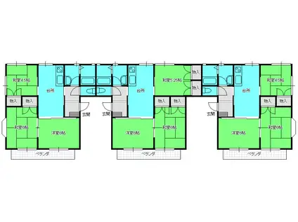 パティオハイツ(3K/2階)の間取り写真
