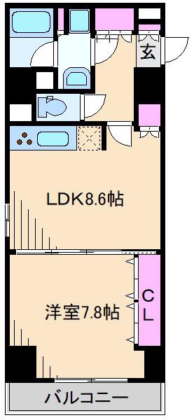 フェニックス新横濱参番館(1LDK/10階)の間取り写真