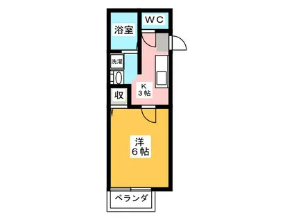 グラーティア(1K/1階)の間取り写真