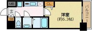 プレサンス新大阪イオリア(1K/9階)の間取り写真