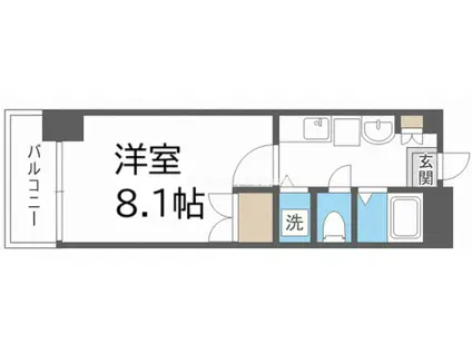 グリーンプラザ新梅田(1K/6階)の間取り写真