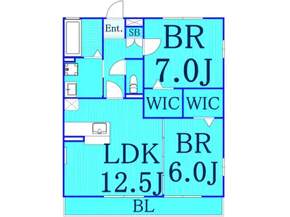 メゾン・アムール壱番館A(2LDK/1階)の間取り写真
