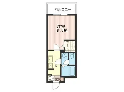 シャンテフロイデ(1K/2階)の間取り写真