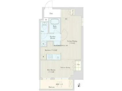 広尾ヴィレッジ(1LDK/9階)の間取り写真