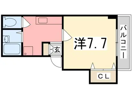 クレアトゥールOTSUKA(1K/3階)の間取り写真