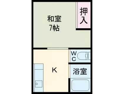 フラワーハイツ(2DK/1階)の間取り写真