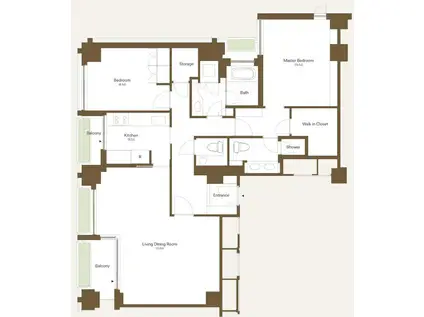 アークフォレストテラス(2LDK/4階)の間取り写真