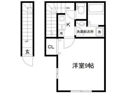 メゾン・ド・マノン(1K/2階)の間取り写真